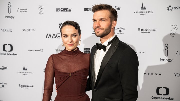 Tereza Ramba s manželem Matyášem Rambou na udílení cen Český lev