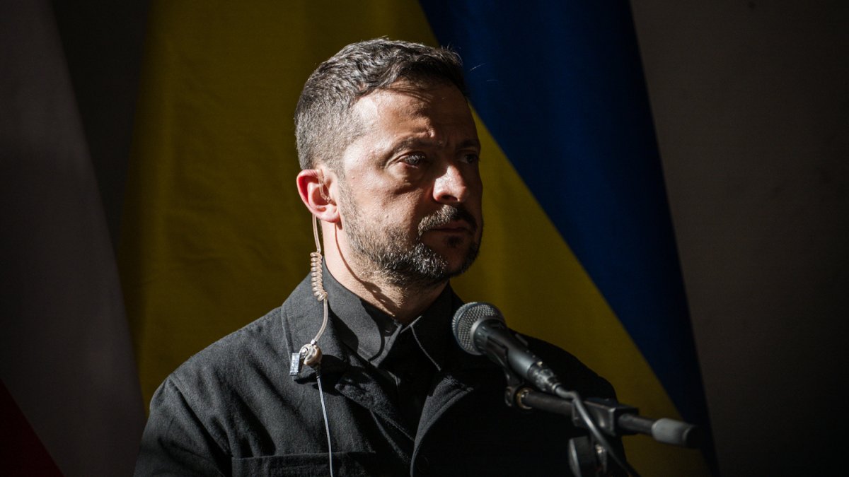 Volodymyr Zelenskyj na tiskové konferenci