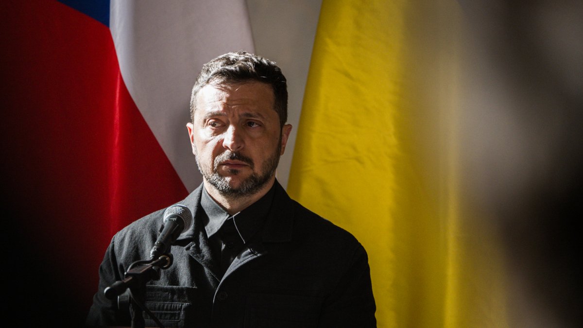 Volodymyr Zelenskyj na tiskové konferenci