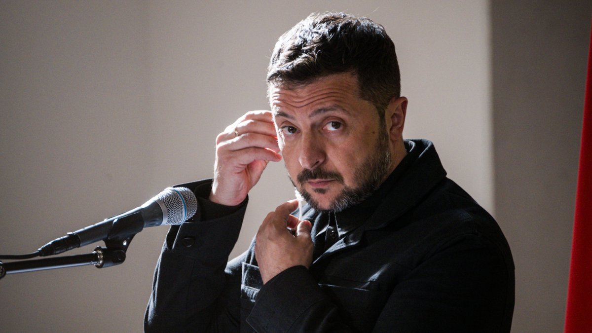 Volodymyr Zelenskyj na tiskové konferenci