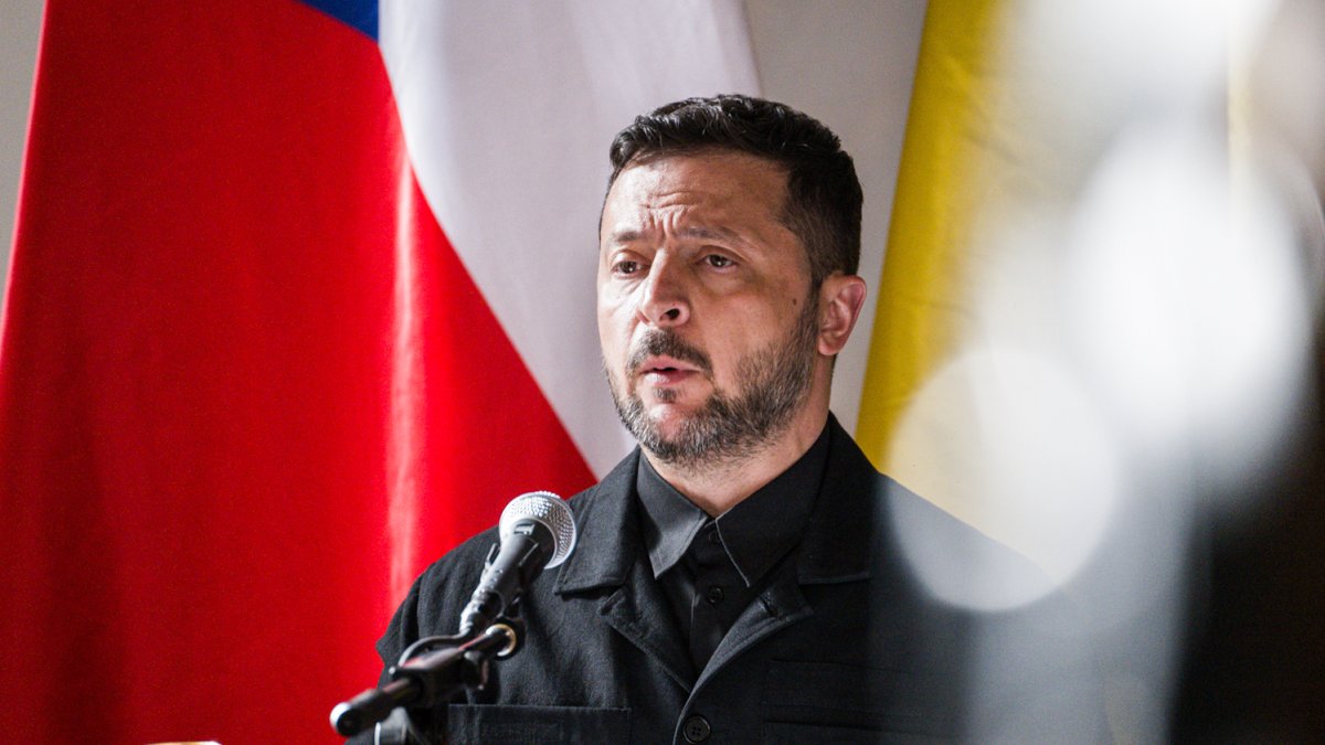Volodymyr Zelenskyj na tiskové konferenci