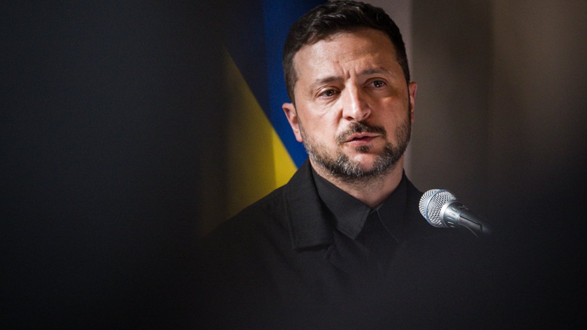 Volodymyr Zelenskyj na tiskové konferenci