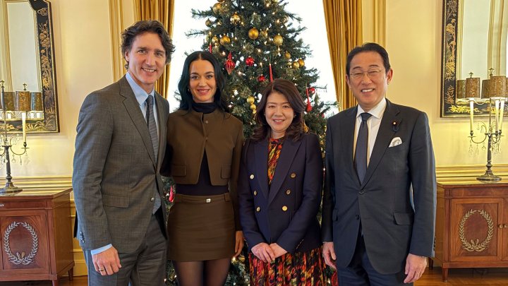 Katy Perry a Justin Trudeau v Japonsku