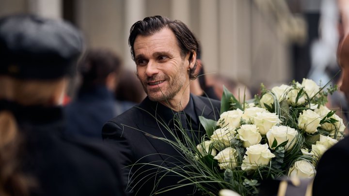 Leoš Mareš na posledním rozloučení. 