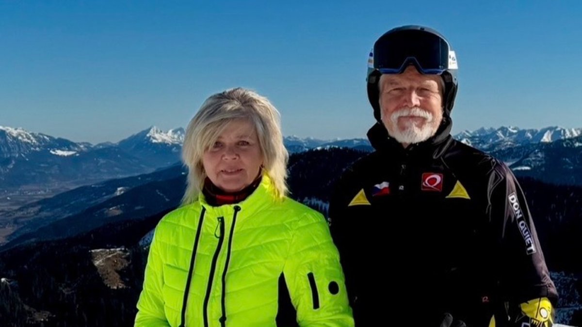 Eva Pavlová vyrazila s prezidentem na lyže. 